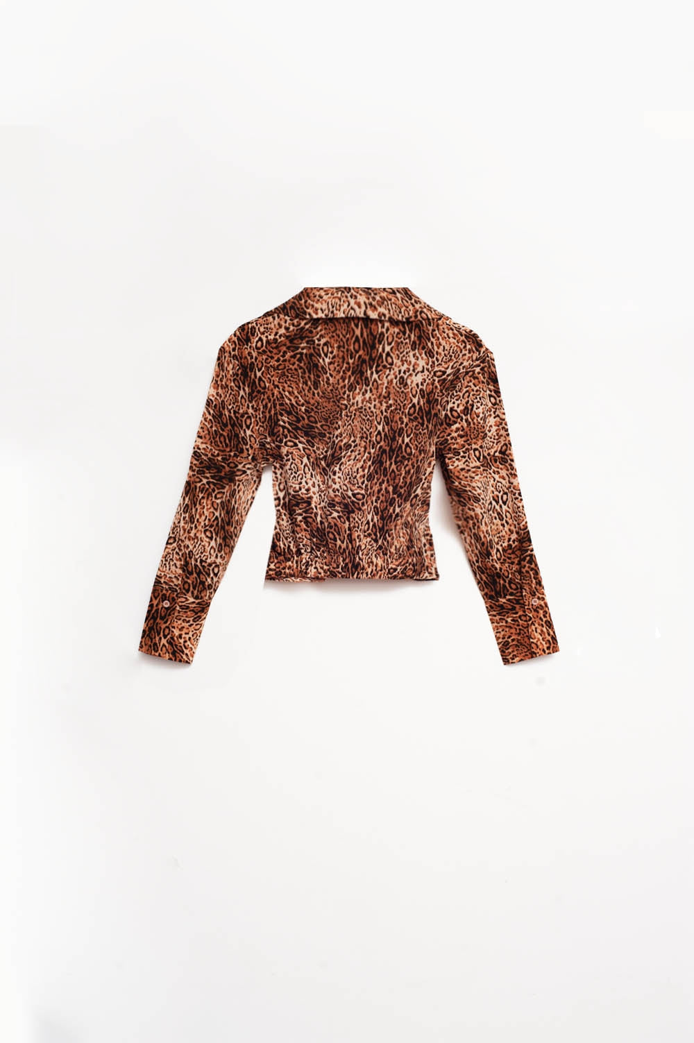 Camisa corta con estampado de leopardo marron Q2