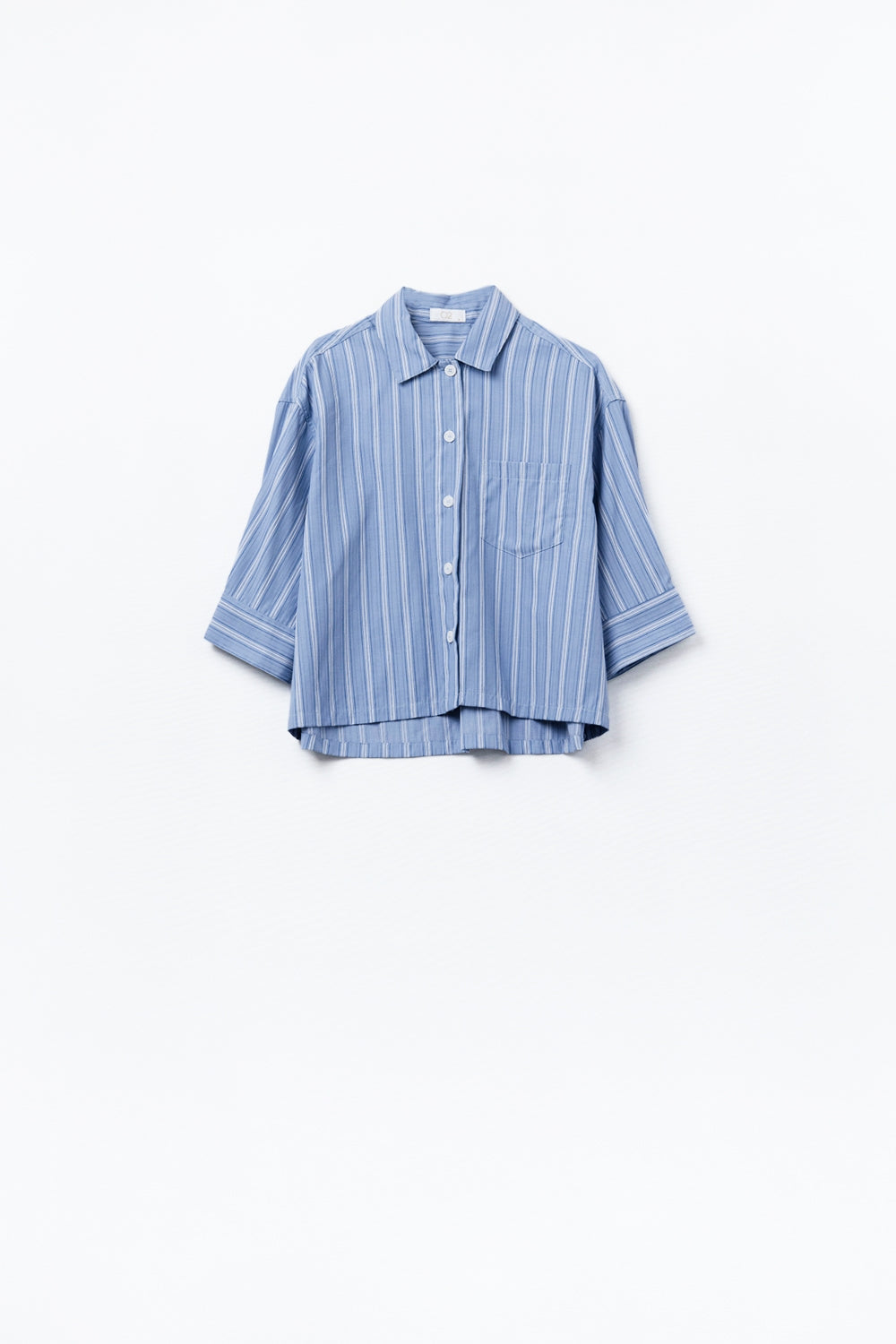 Camisa de rayas oversize en azul Q2