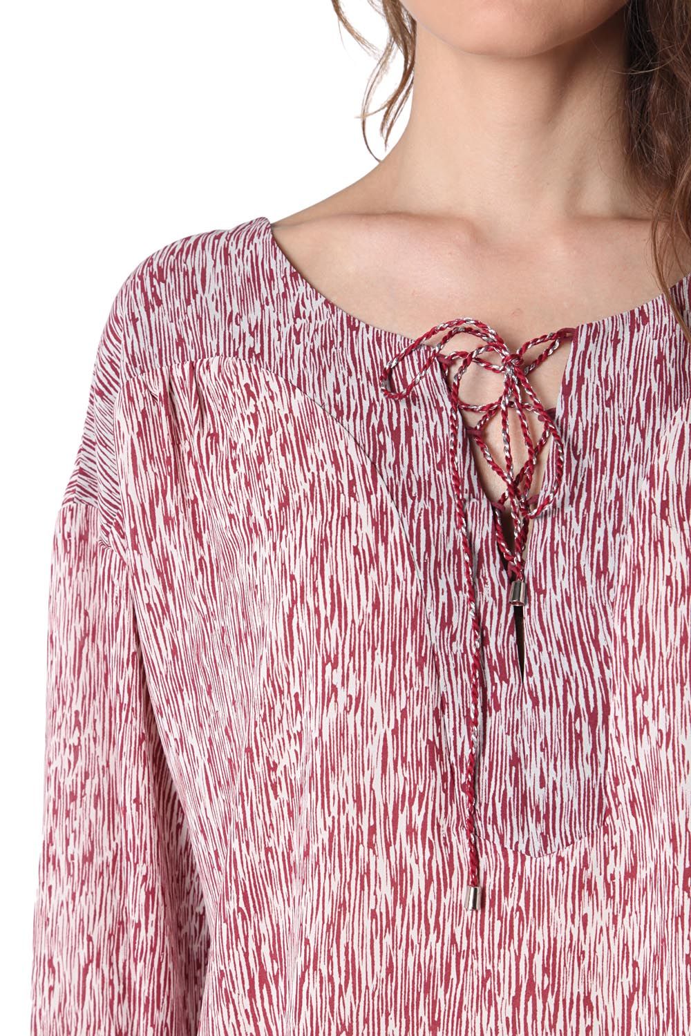 Camisa jaspeada con cordones Q2