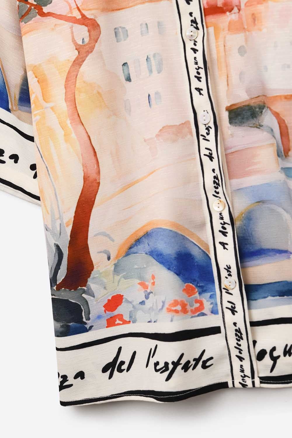camisa rosa verano estampado acuarela Q2