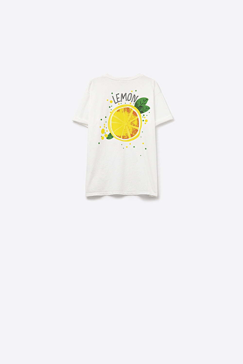 camiseta blanca Hecha en Italia con gráfico de limón Q2
