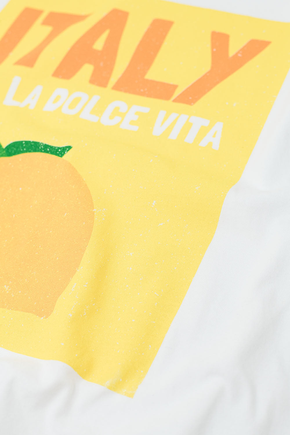 Camiseta blanca Italy Dolce Vita con estampado gráfico de limones Q2