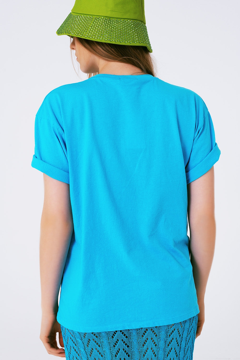 Camiseta con estampado gráfico limitaded en azul Q2