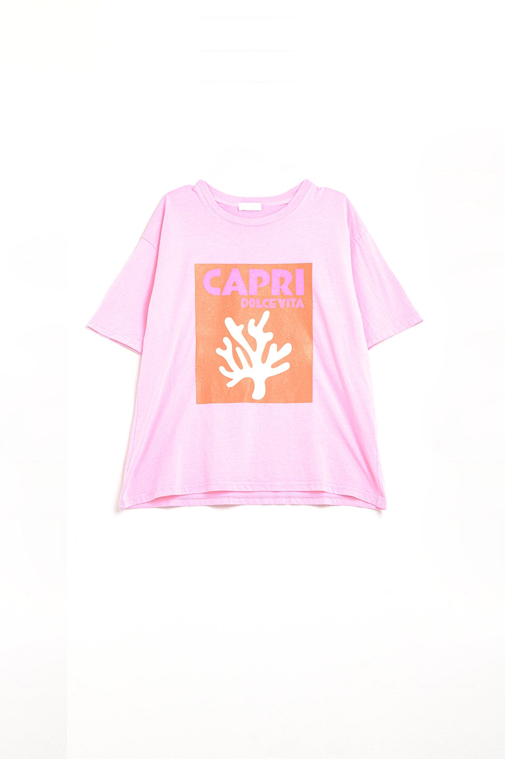 Camiseta Dolce Vita Capri Rosa Bebé Hecha en Italia Q2