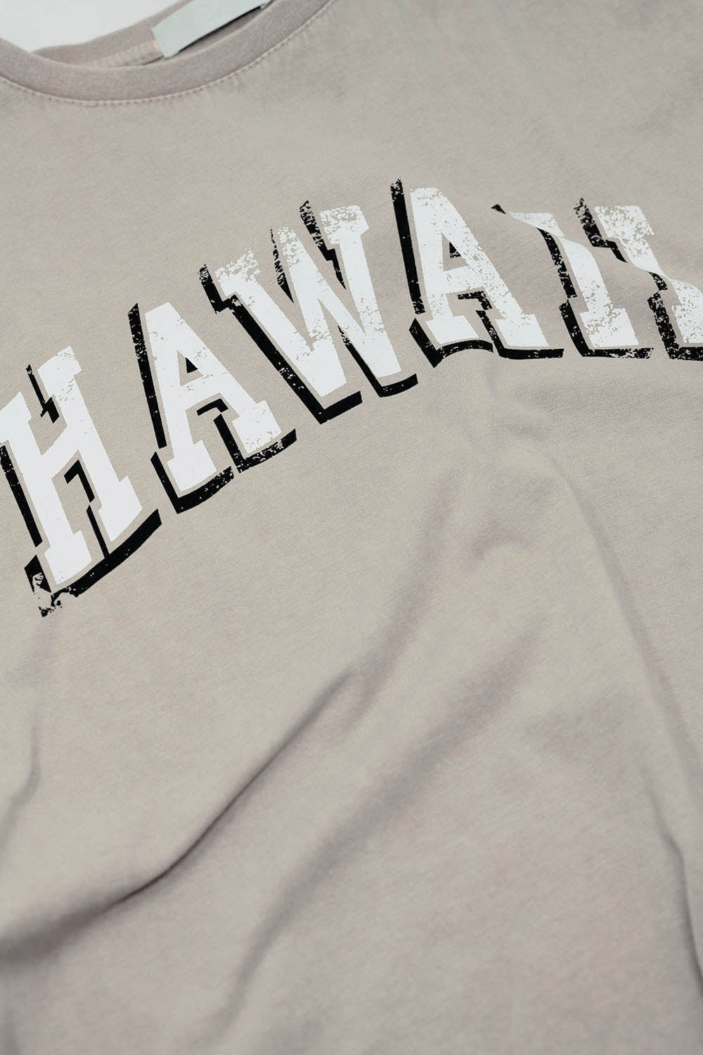 Camiseta Hawaii Efecto Lavado Beige Q2