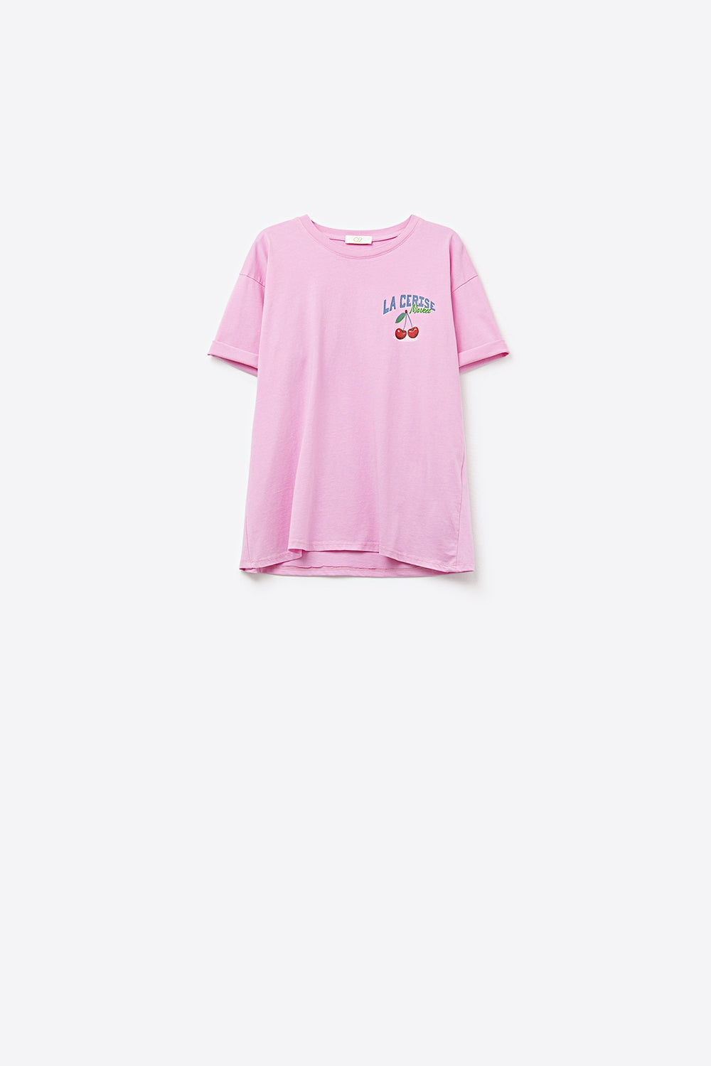 Q2 Camiseta rosa con gráfico La Cerise Market Saint-Tropez