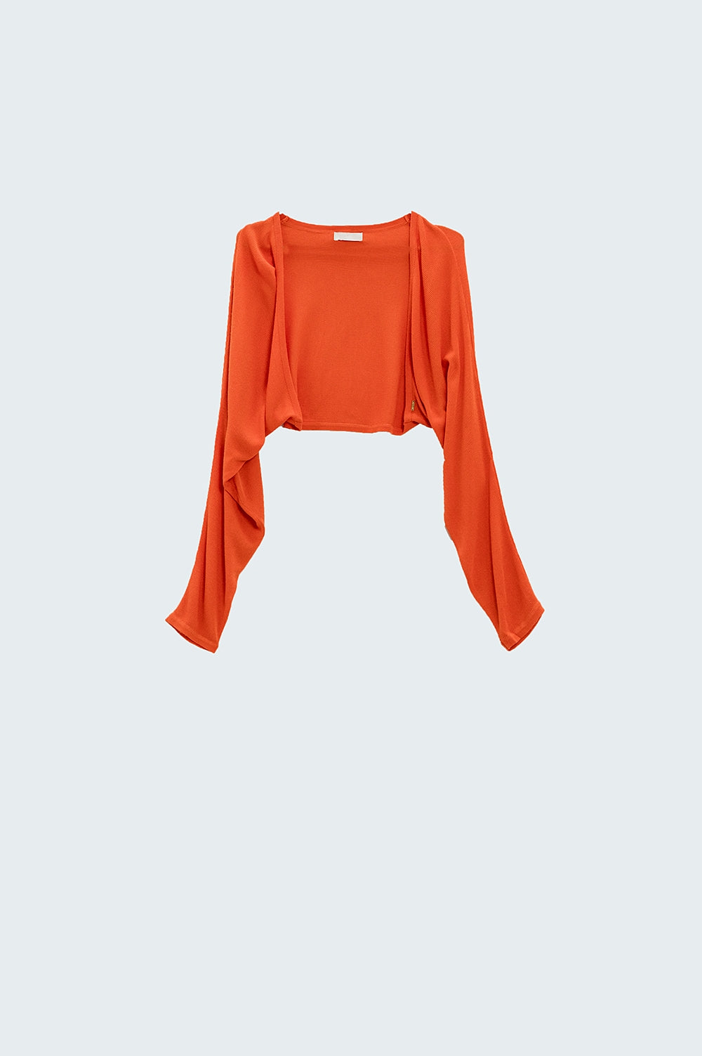 cárdigan bolero de punto fino naranja Q2