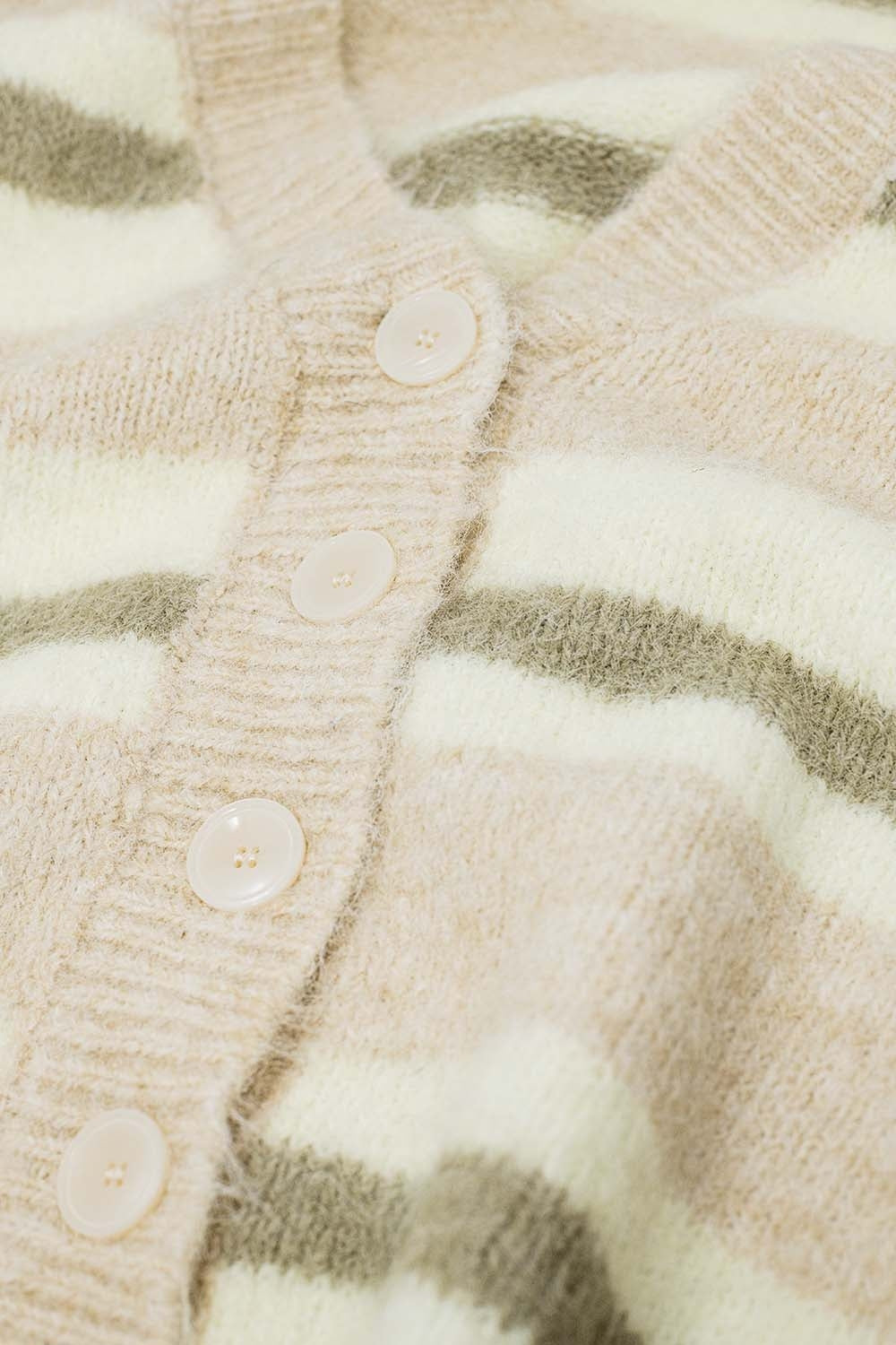 cárdigan de rayas beige Q2