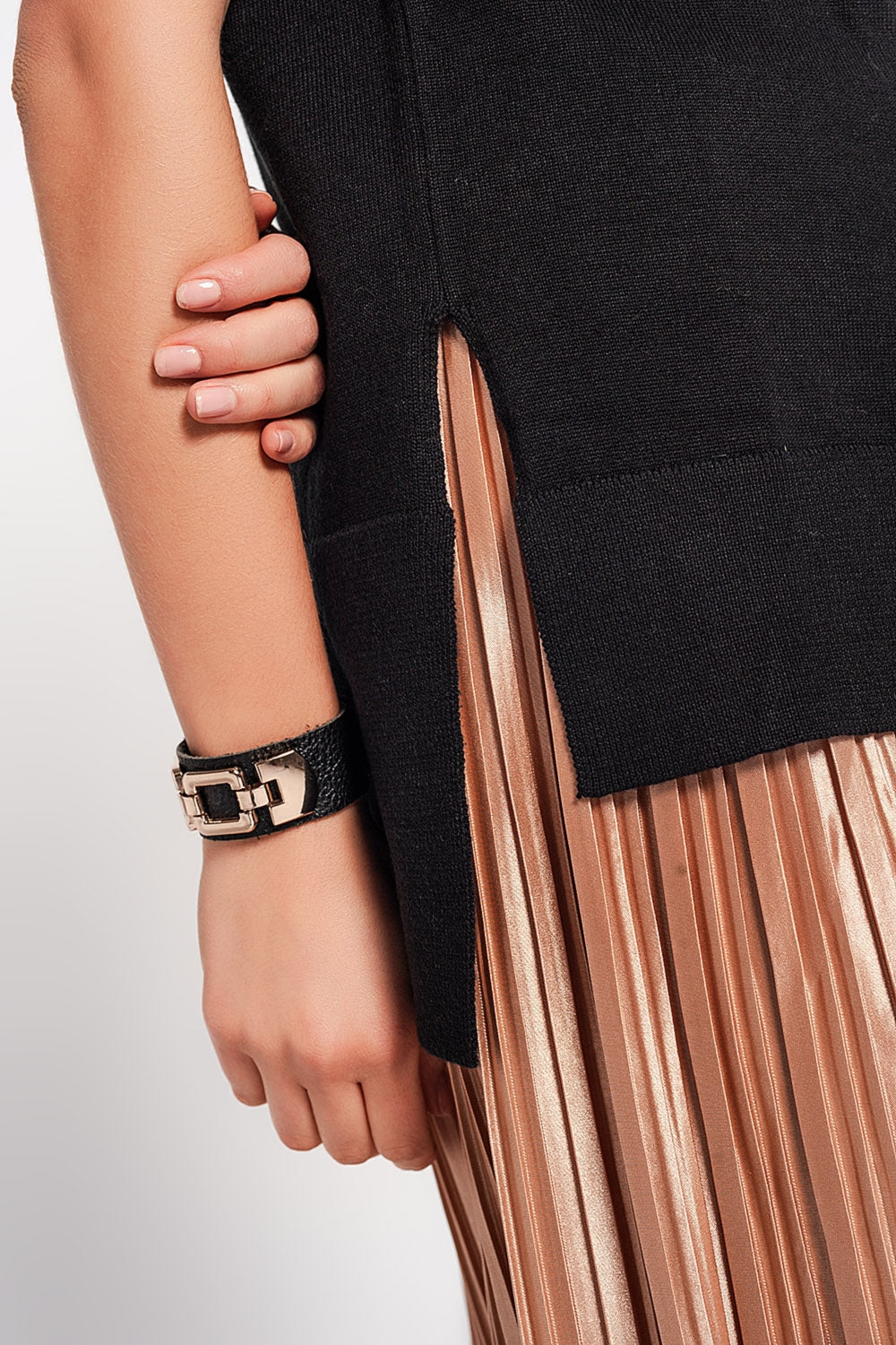 Chaleco negro de punto Q2