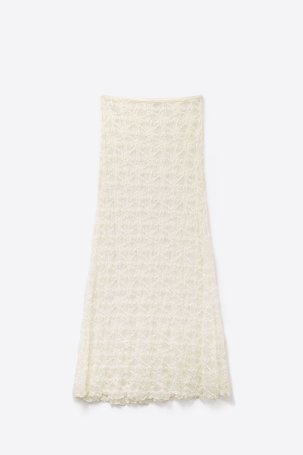 Q2 Falda larga blanca transparente de estilo bohemio