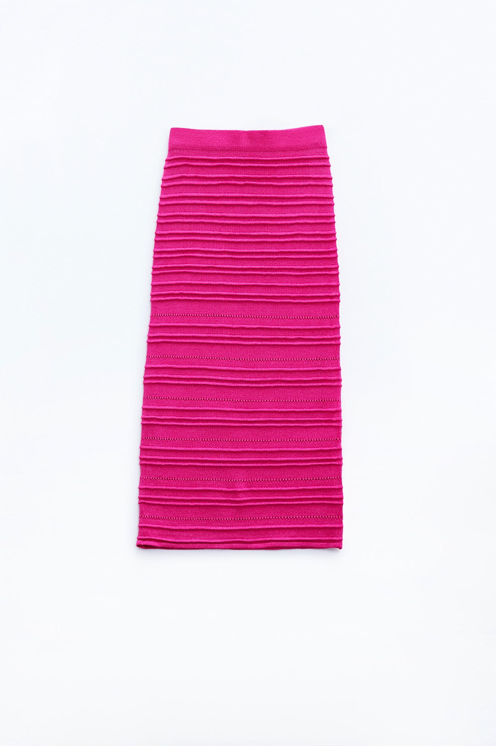 Falda midi de punto en fucsia Q2