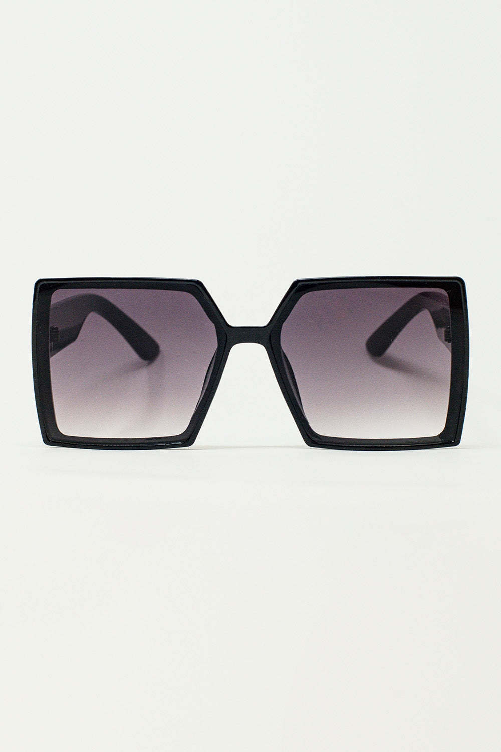Q2 Gafas de sol cuadradas extragrandes en negro