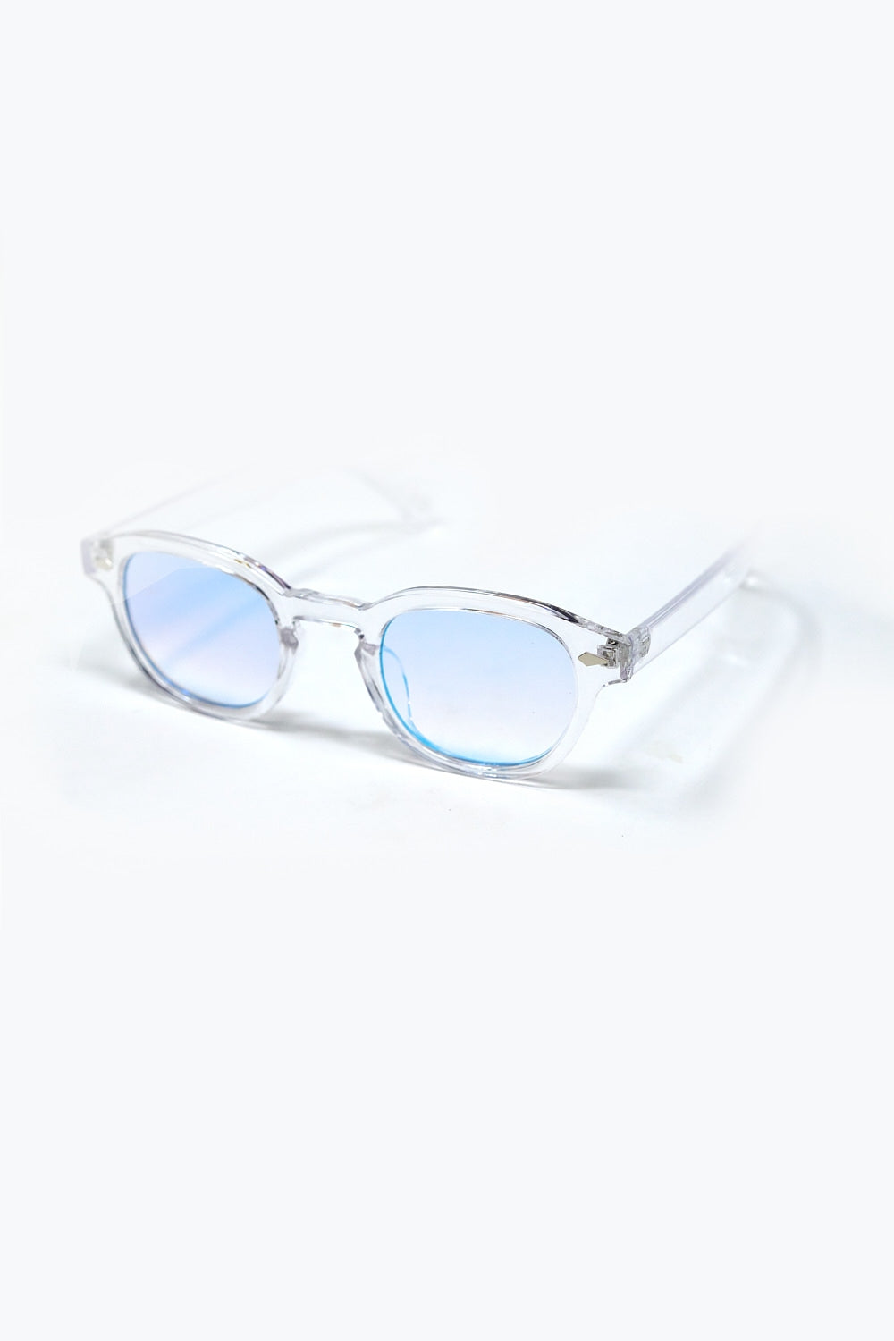 Gafas de sol redondas transparentes con lente graduada blanca Q2