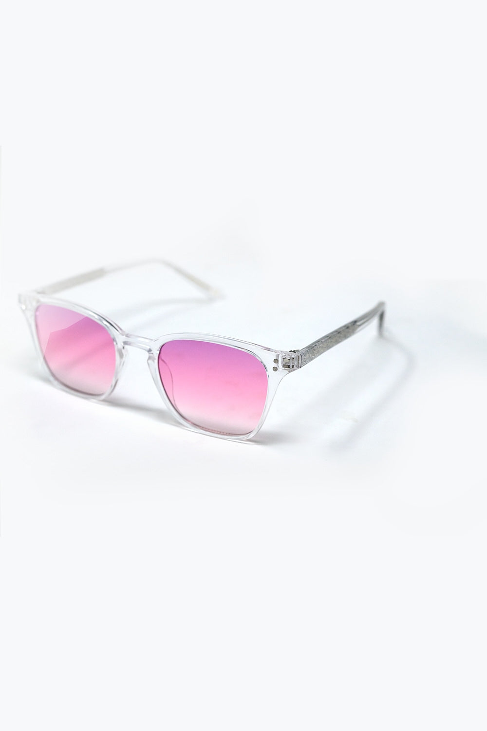 Gafas de sol transparentes con cristales degradados rosas Q2
