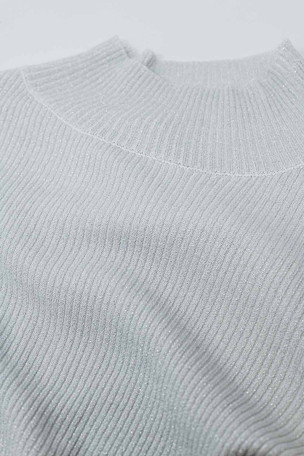 gris brillo trutle cuello manga larga Jersey Q2