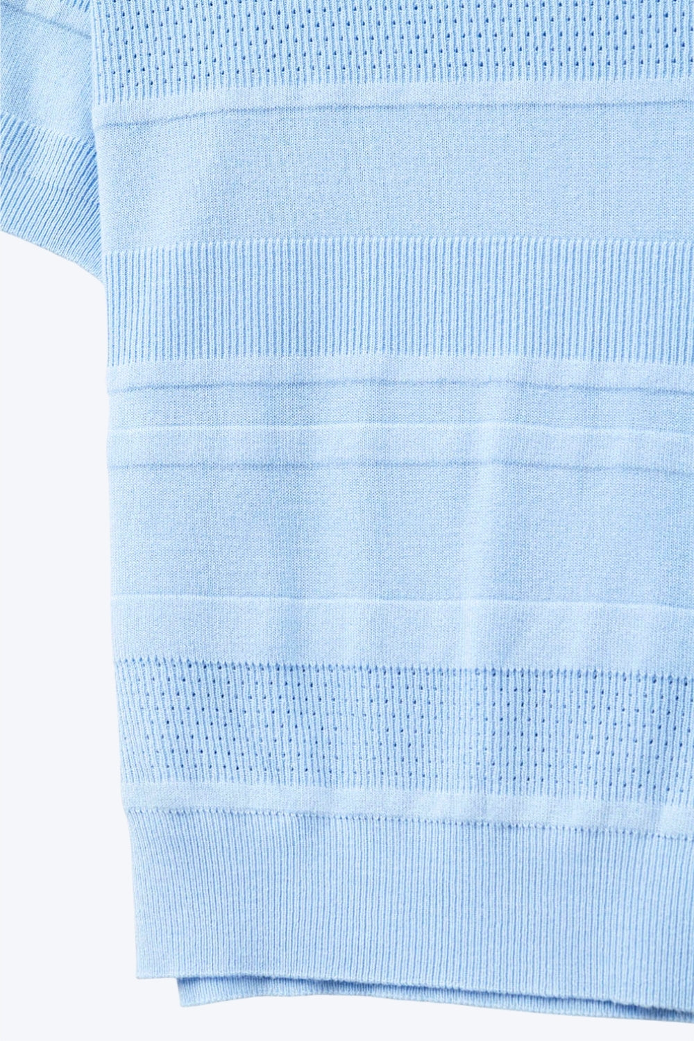 Jersey de punto a rayas texturizado en azul Q2