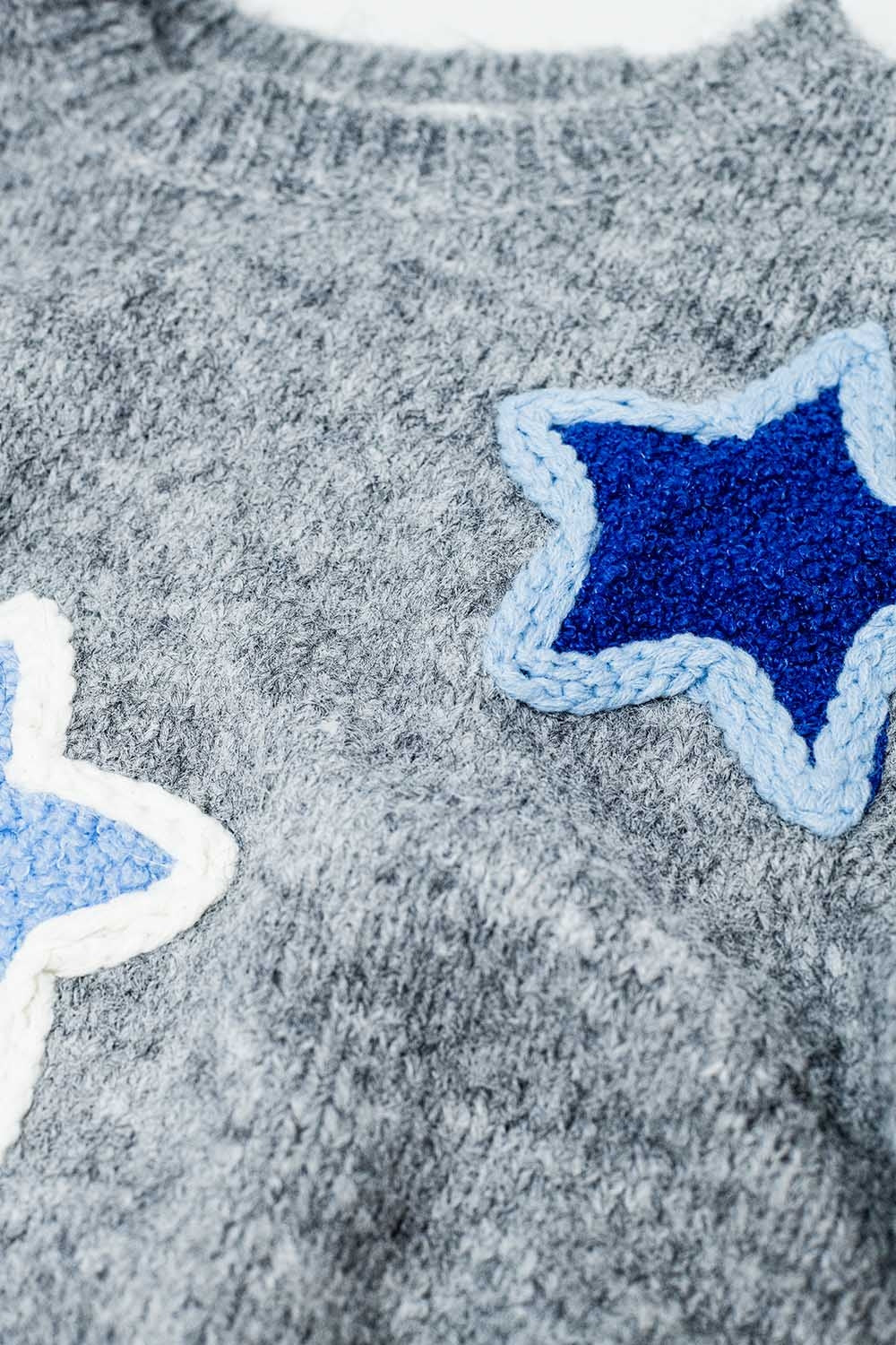 jersey gris Con Estrellas Bordadas Q2