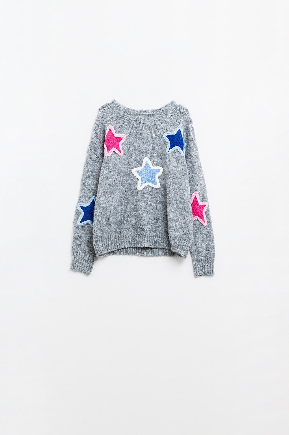 jersey gris Con Estrellas Bordadas Q2