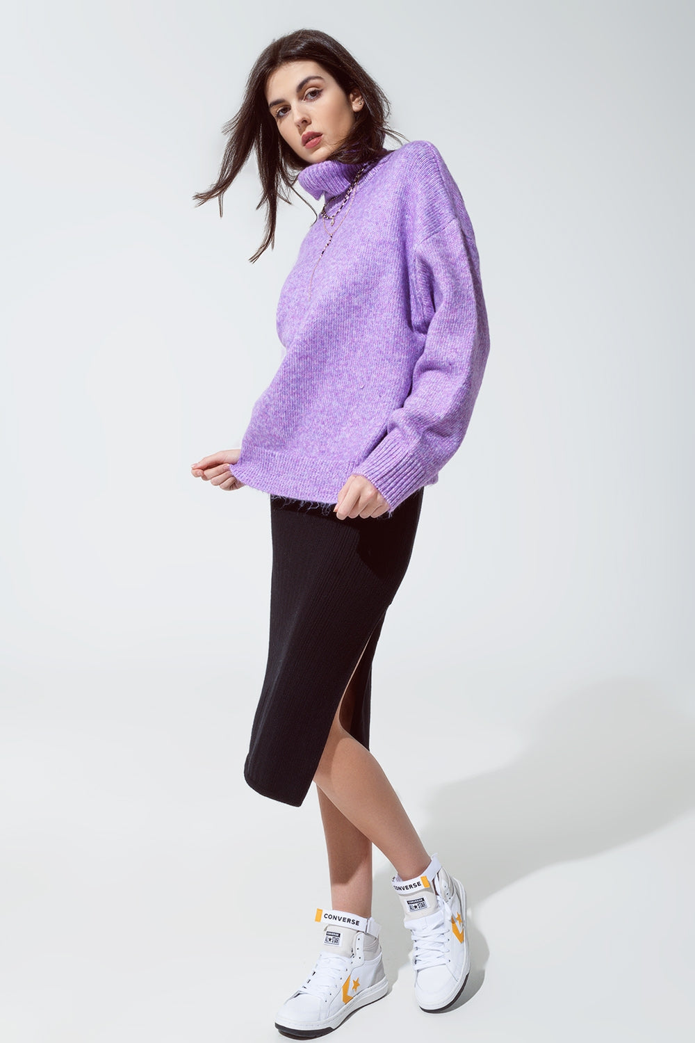 Jersey morado de cuello alto Q2