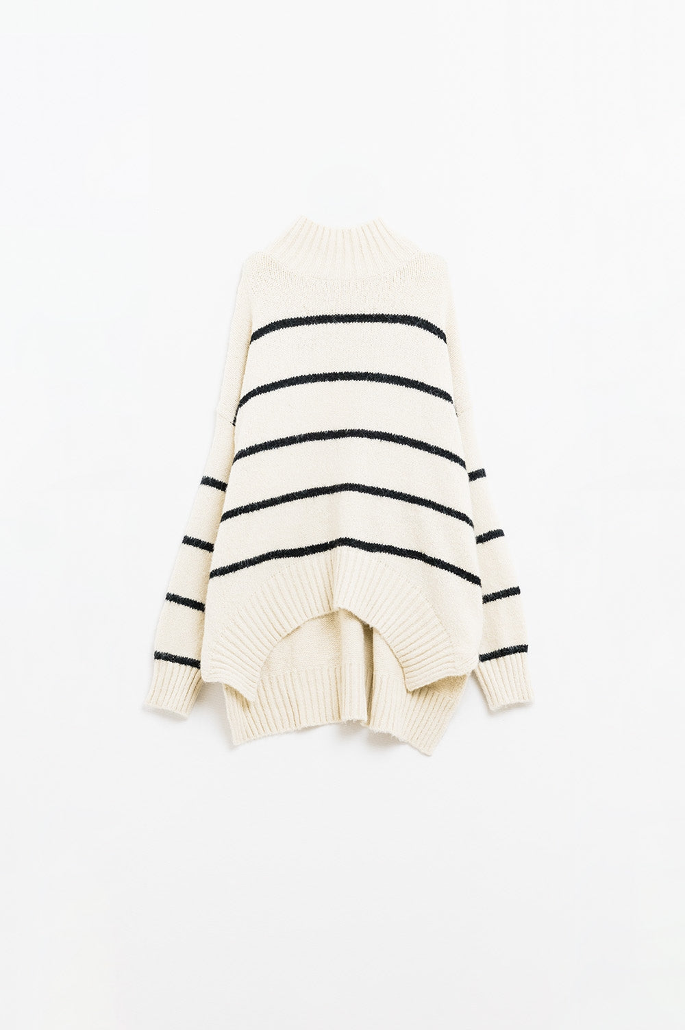 Jersey oversize crema con rayas negras Q2