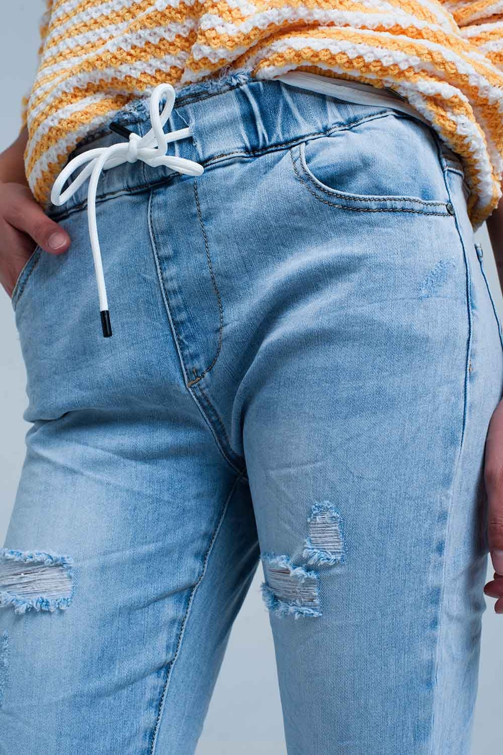 Jogger Lavado Ligero con cinturilla con cordón Q2