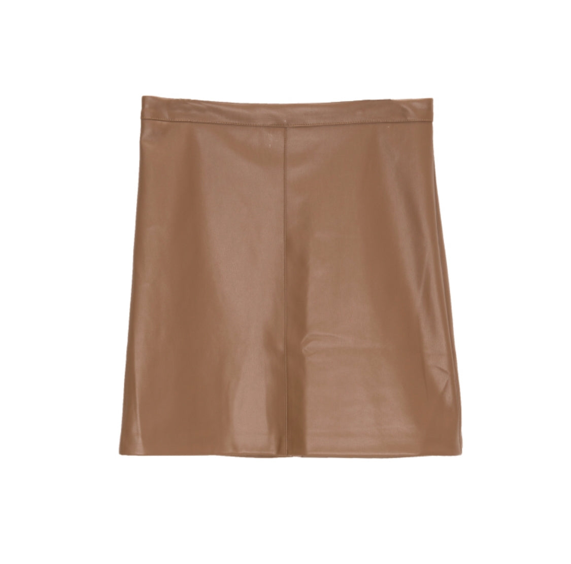 Minifalda camel de efecto cuero Q2