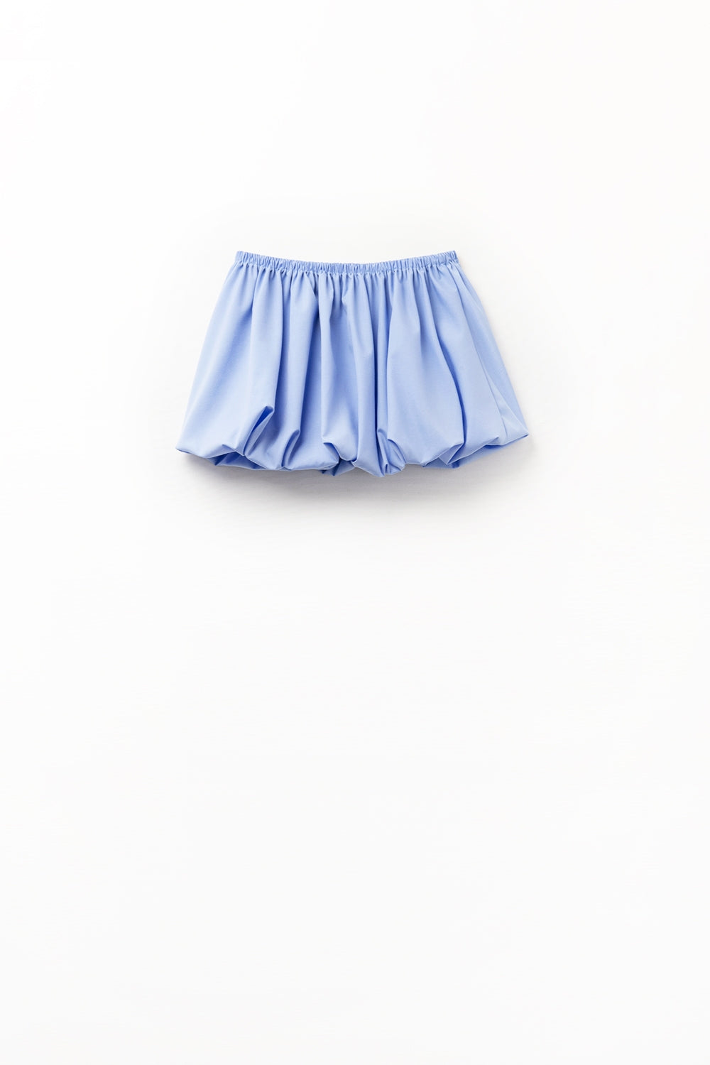 Q2 minifalda de globo de popelina azul