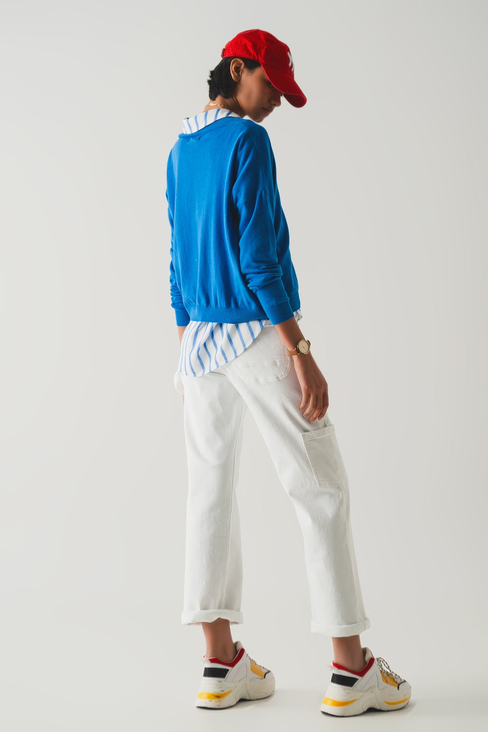 Pantalones cargo en blanco Q2