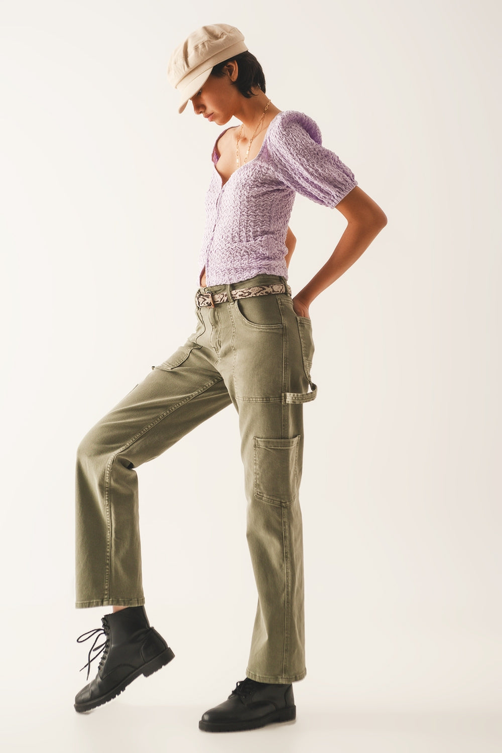 Pantalones cargo en caqui Q2