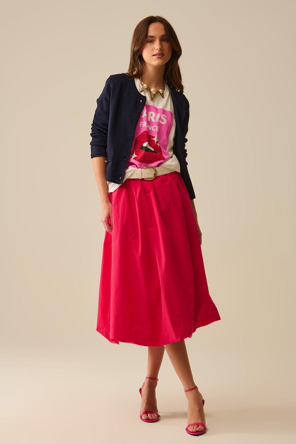 Rebeca azul marino con botones dorados Q2