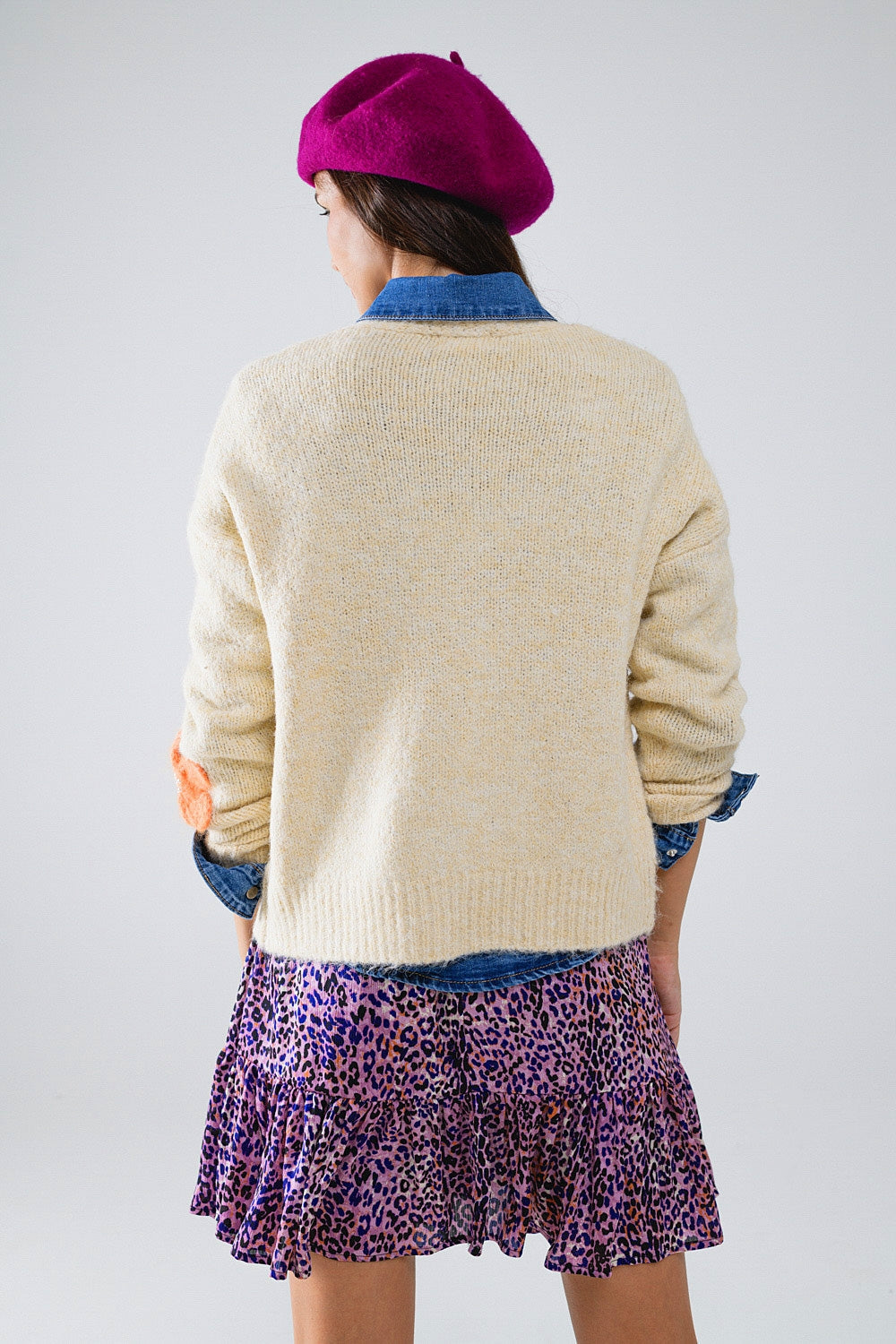 Rebeca Crema Con Flores Bordadas Q2