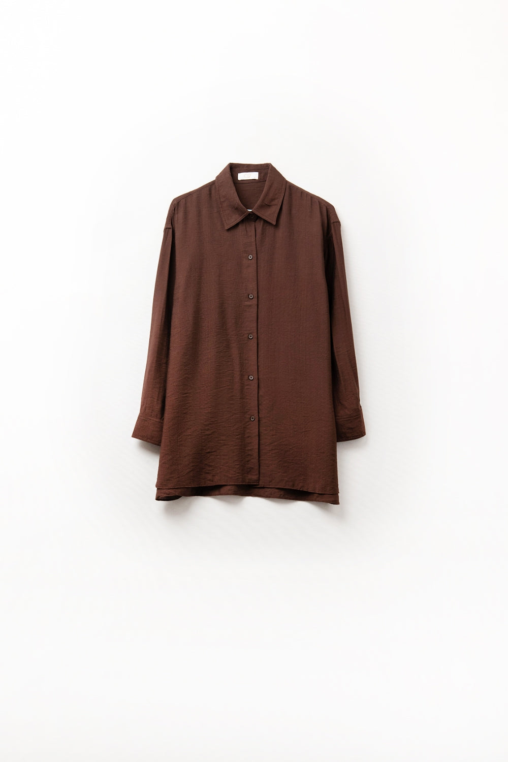 relaxed fit Camisa Marrón Manga Larga Q2