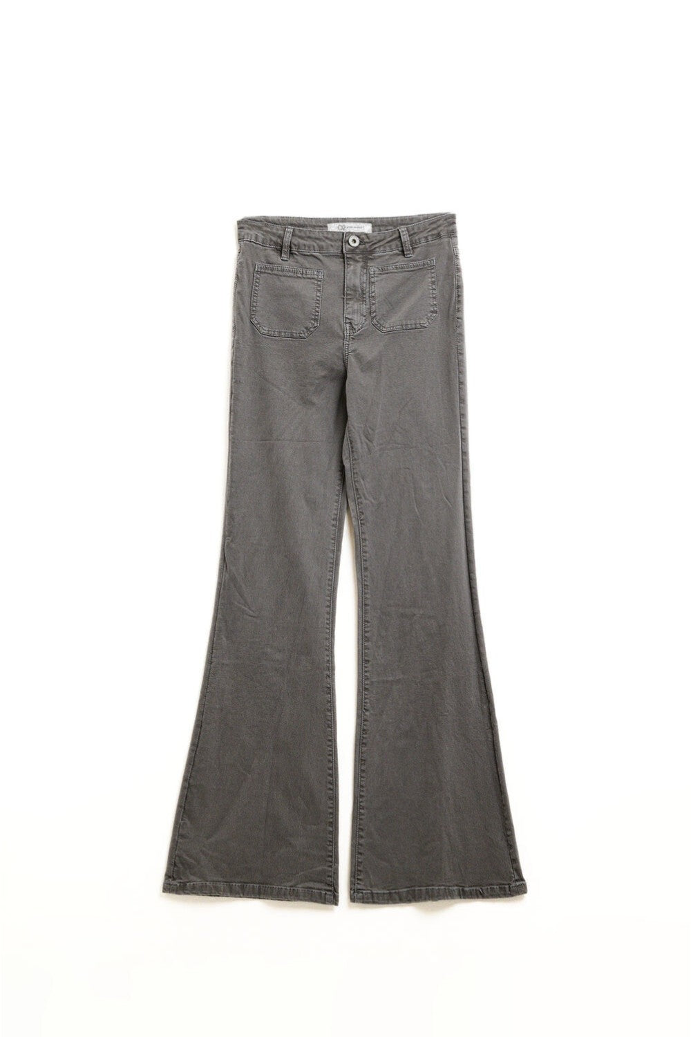Skinny Flared Jeans Gris Oscuro Con Bolsillo Delantero Q2