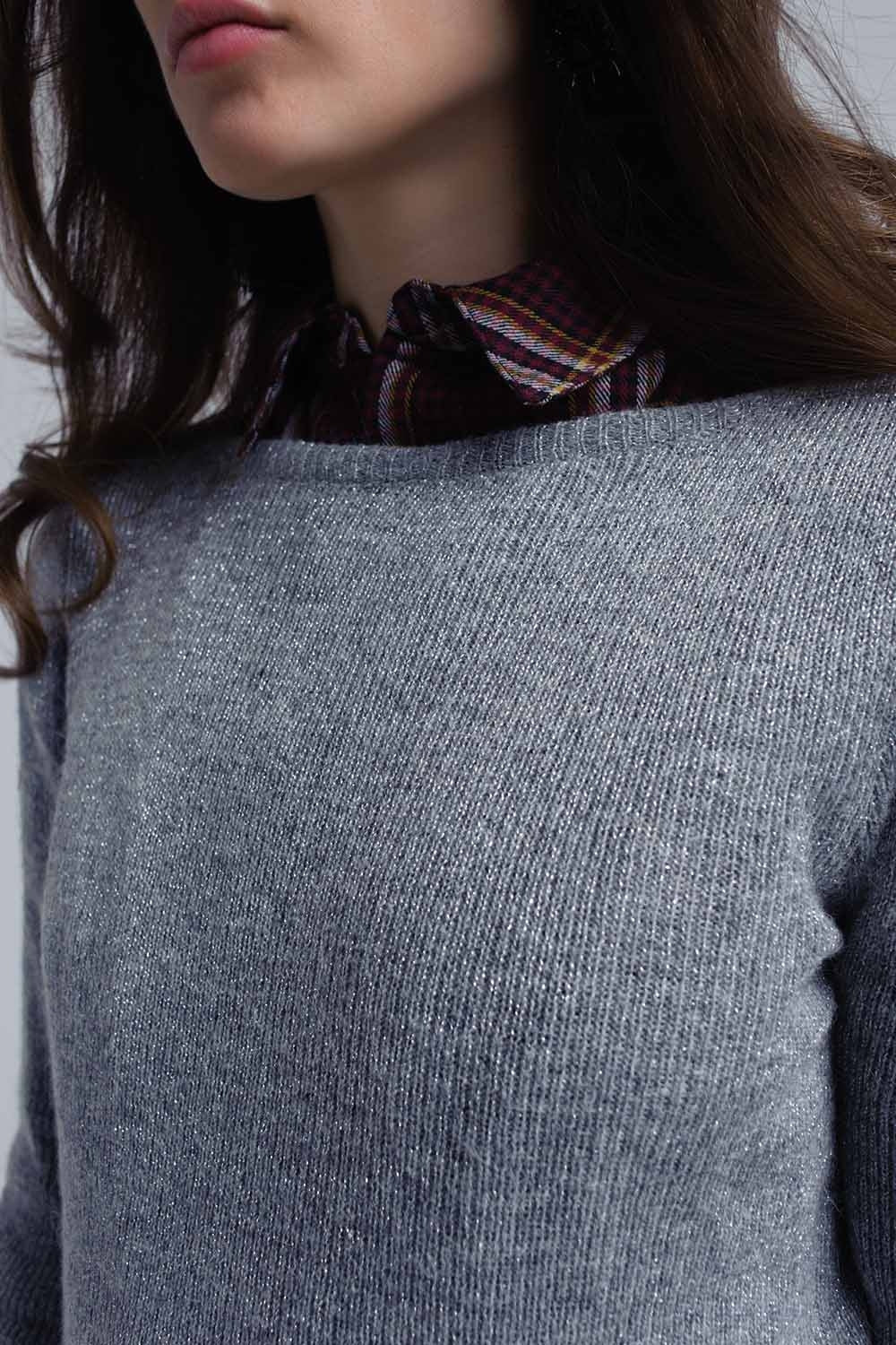 Suéter gris brillante Q2