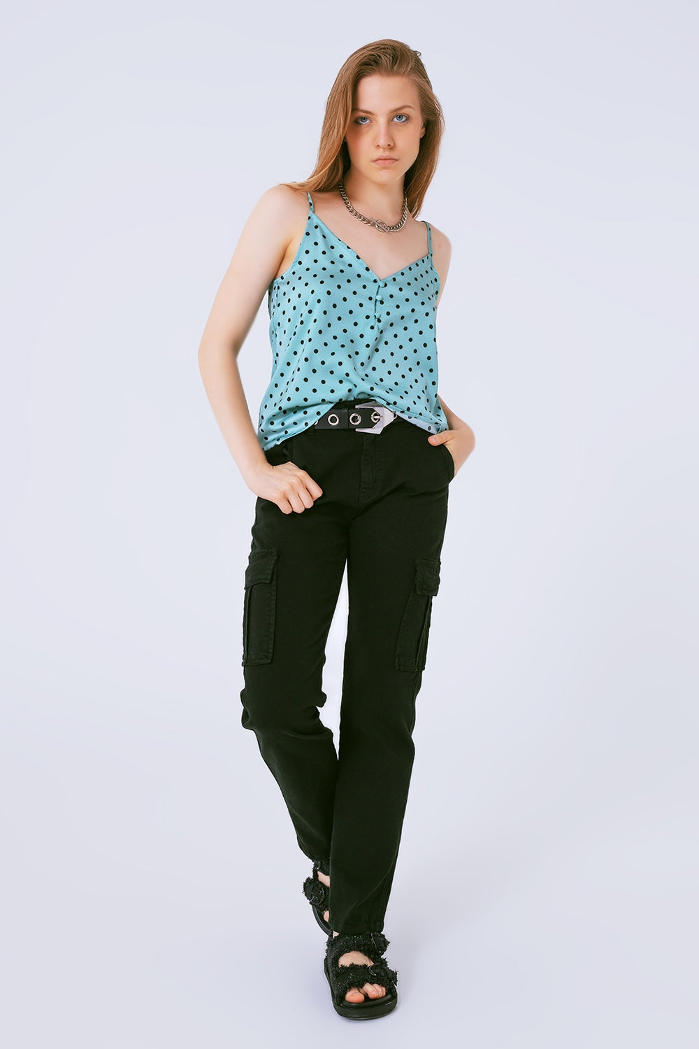 Top de lunares verde Q2