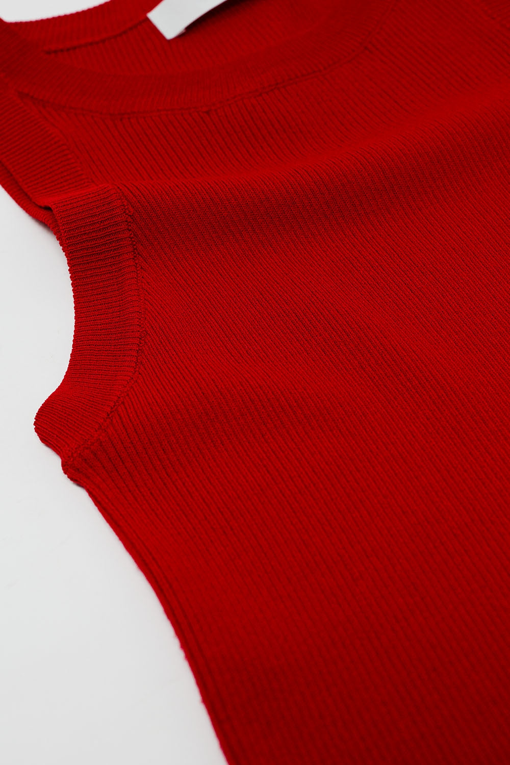 Top de punto sin mangas rojo Q2