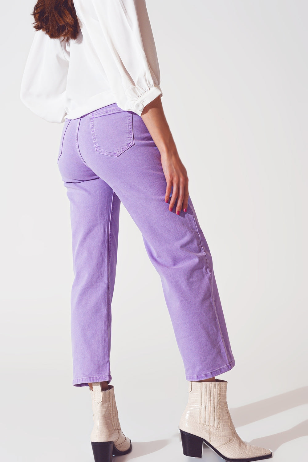 Vaquero morado de pernera ancha Q2