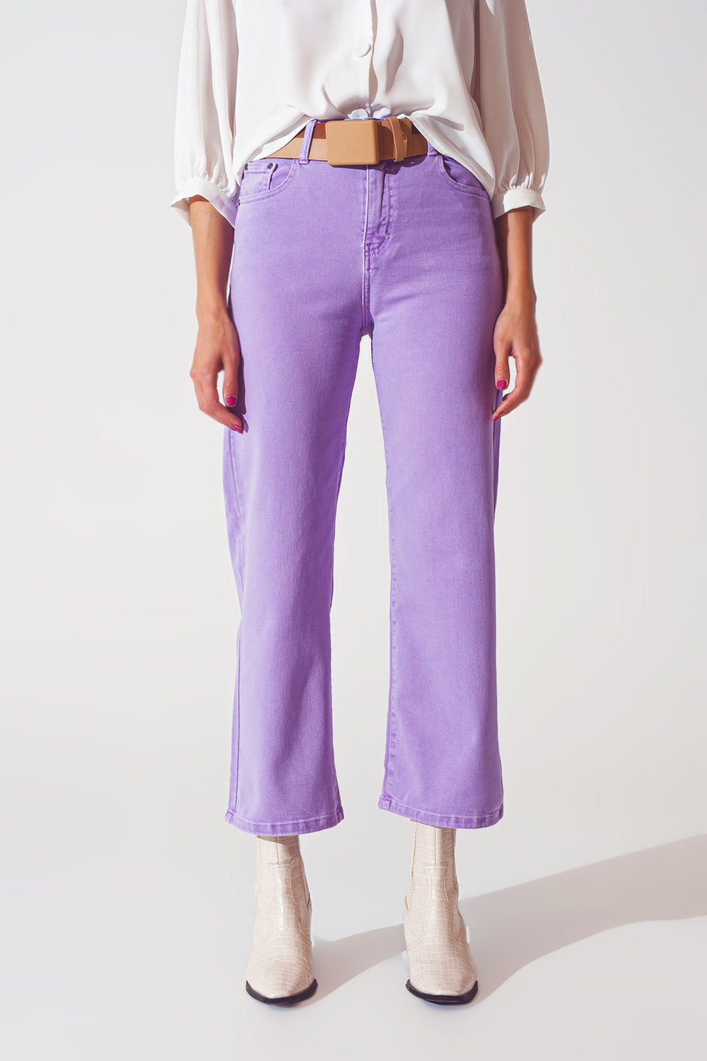 Vaquero morado de pernera ancha Q2