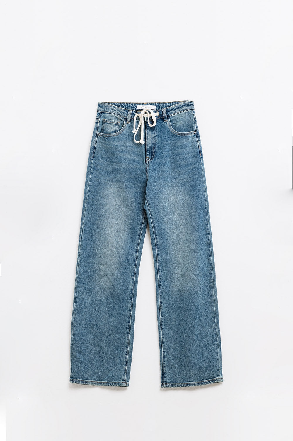 Vaquero recto azul con cordón Q2