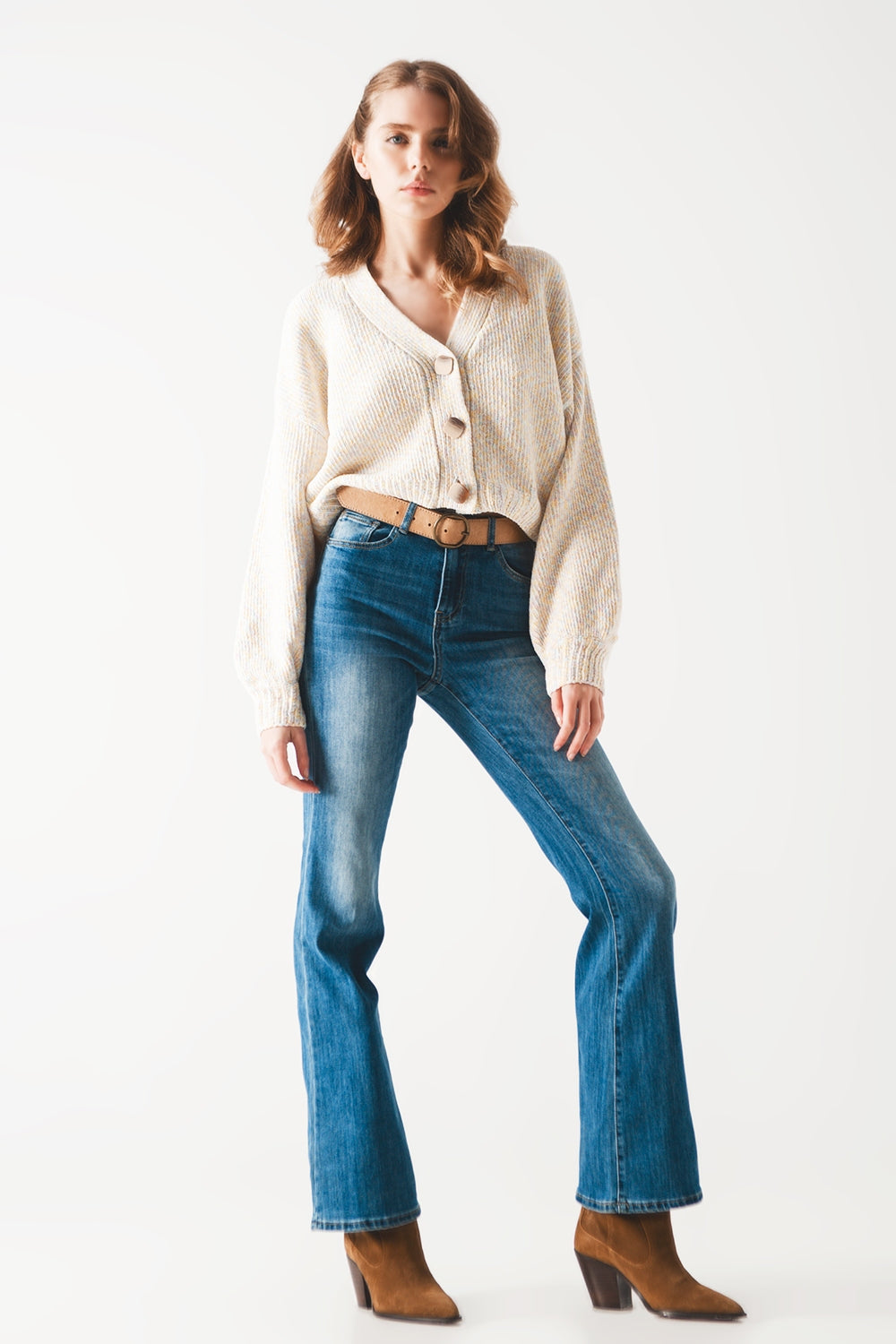 Vaqueros azules de corte bootcut acampanado Q2