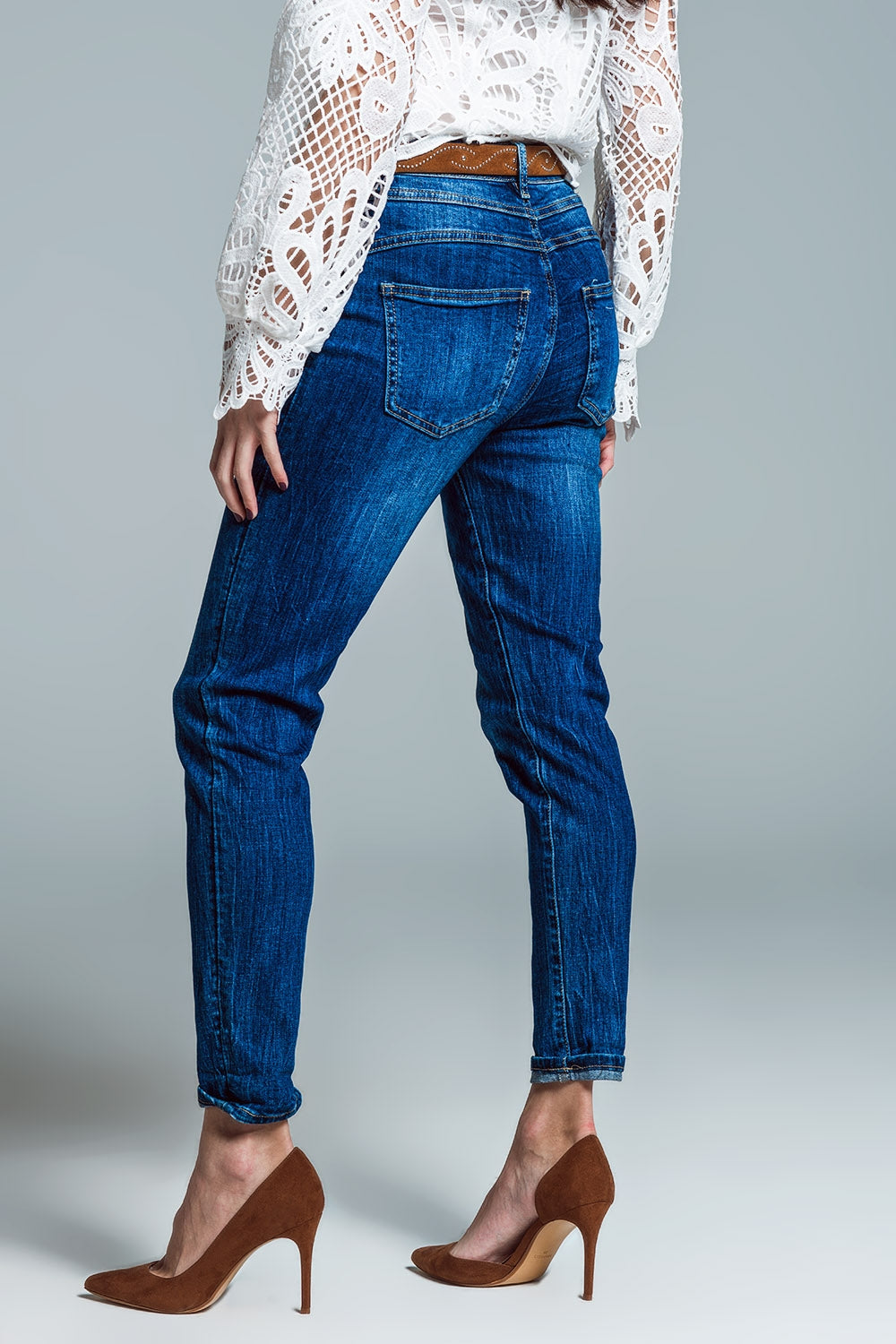 Vaqueros Basic Super Skinny en lavado medio Q2