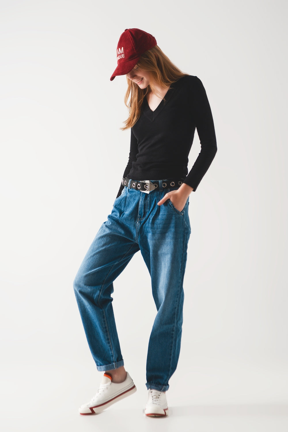 Vaqueros de corte skater tapered de algodón Q2