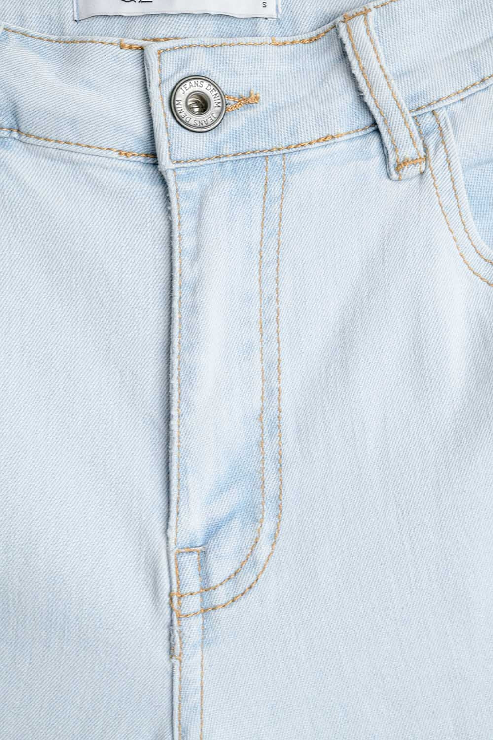 Vaqueros rectos amplios en lavado denim claro Q2