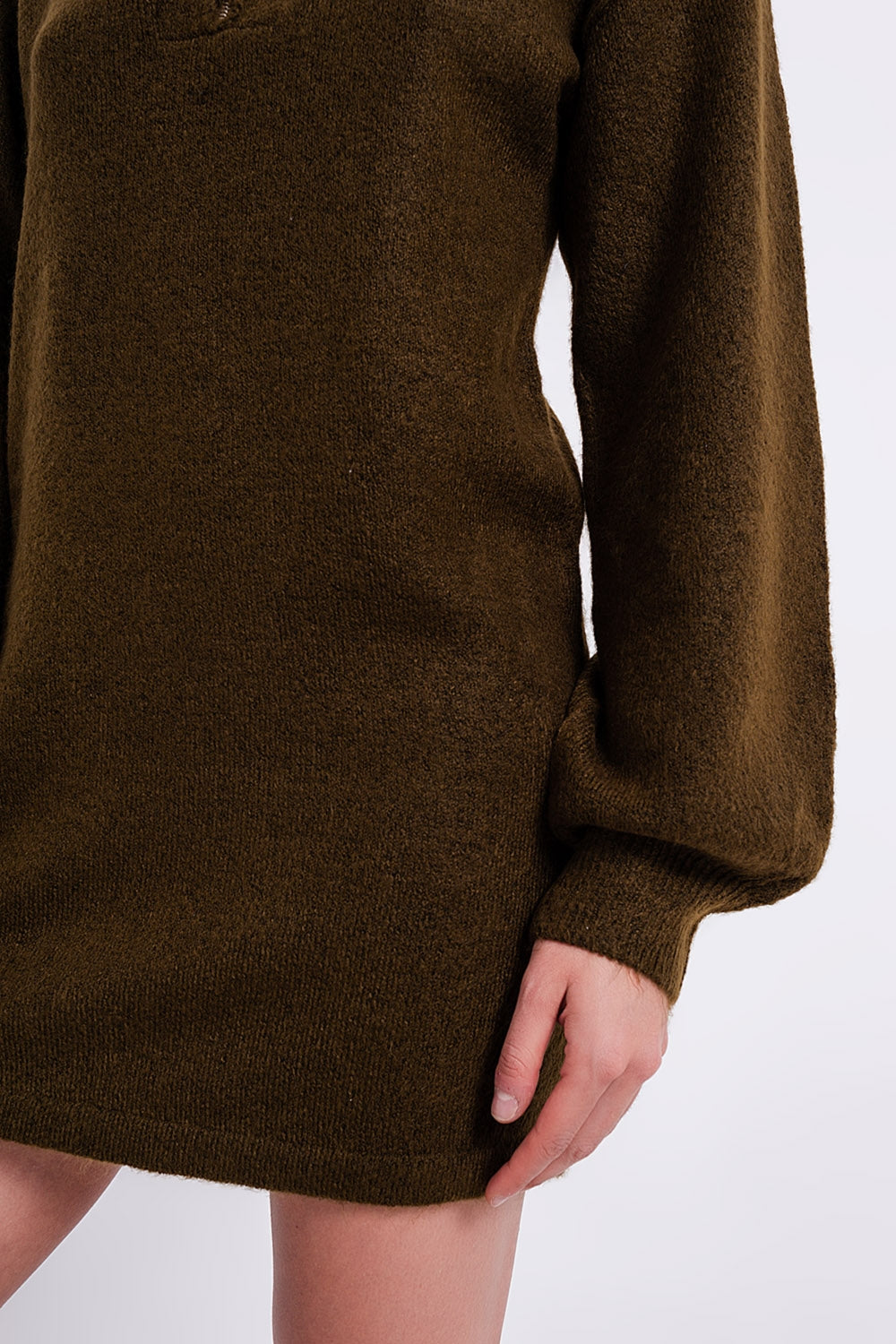 Vestido corto verde oscuro estilo jersey Q2