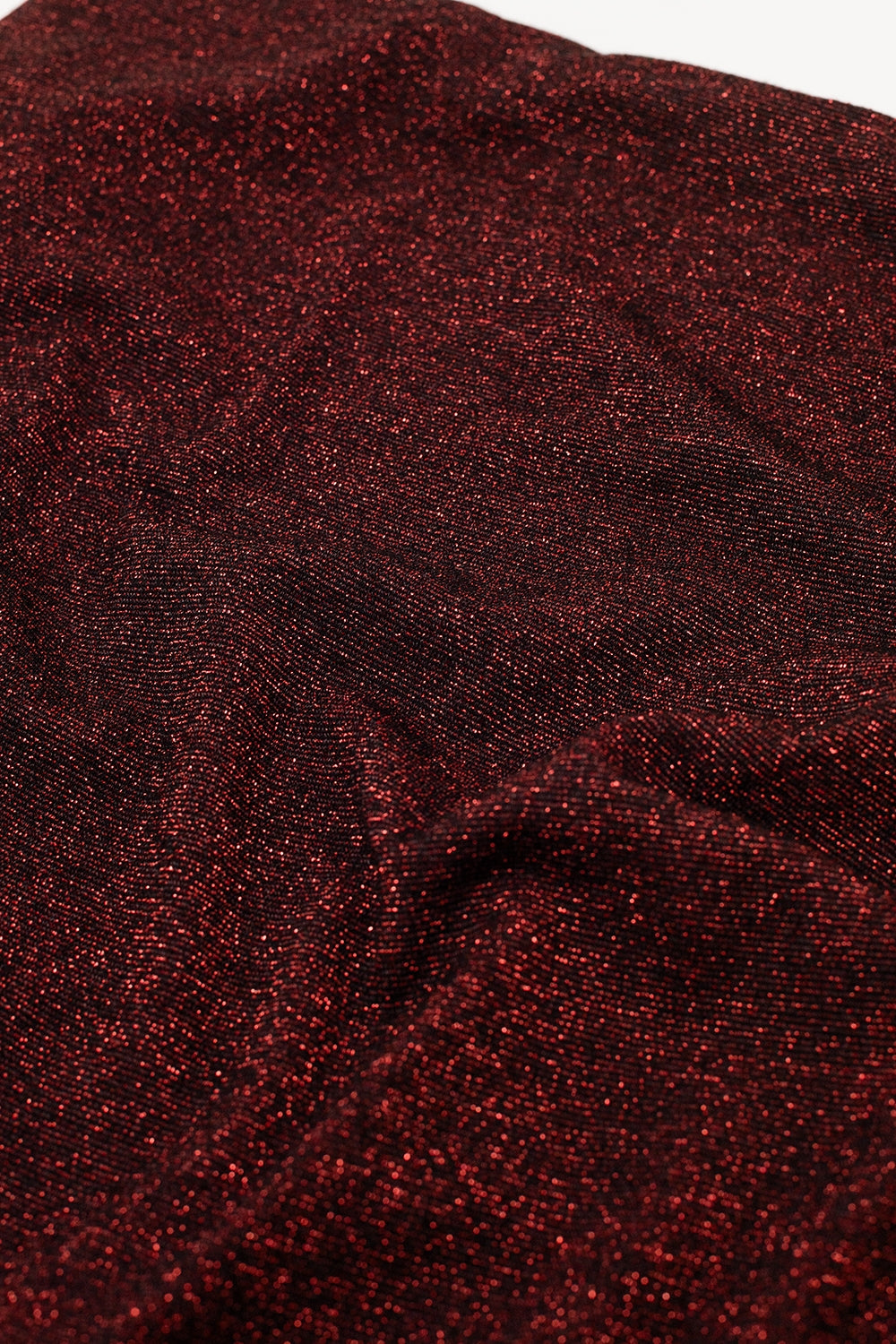 Vestido de escote drapeado en rojo vivo Q2