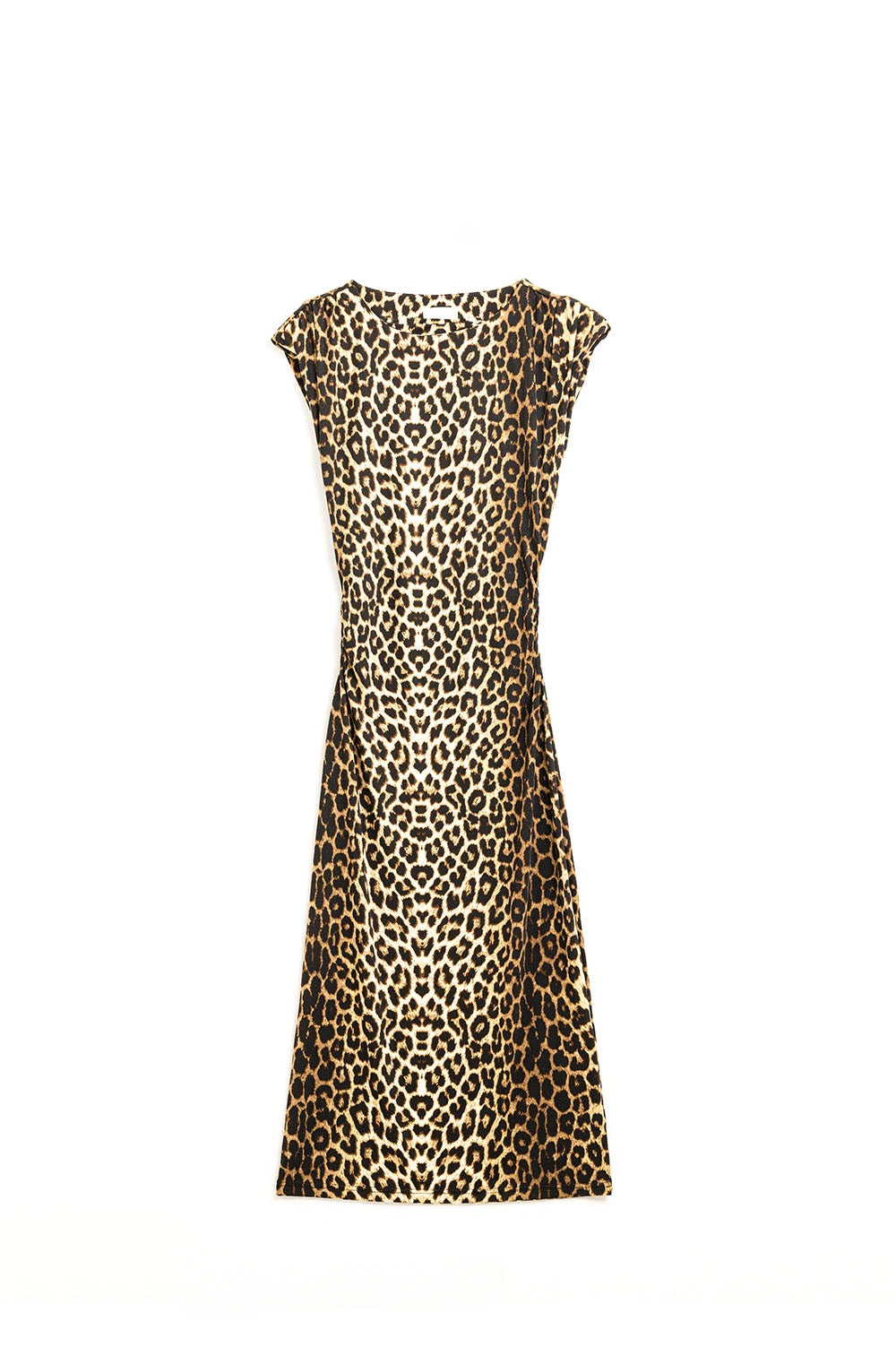 Vestido sin mangas de Spandex con estampado de leopardo Q2