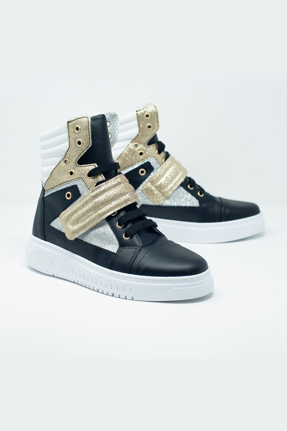 Zapatillas hi-top doradas Q2