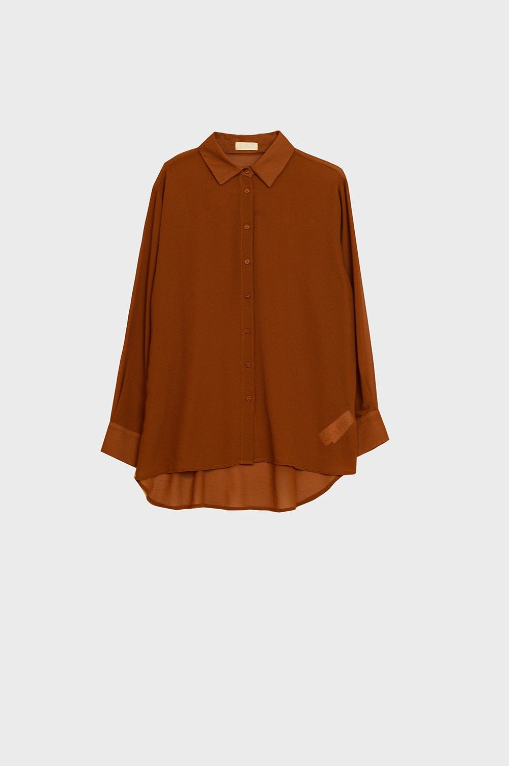 Blusa de gasa en color camel Q2