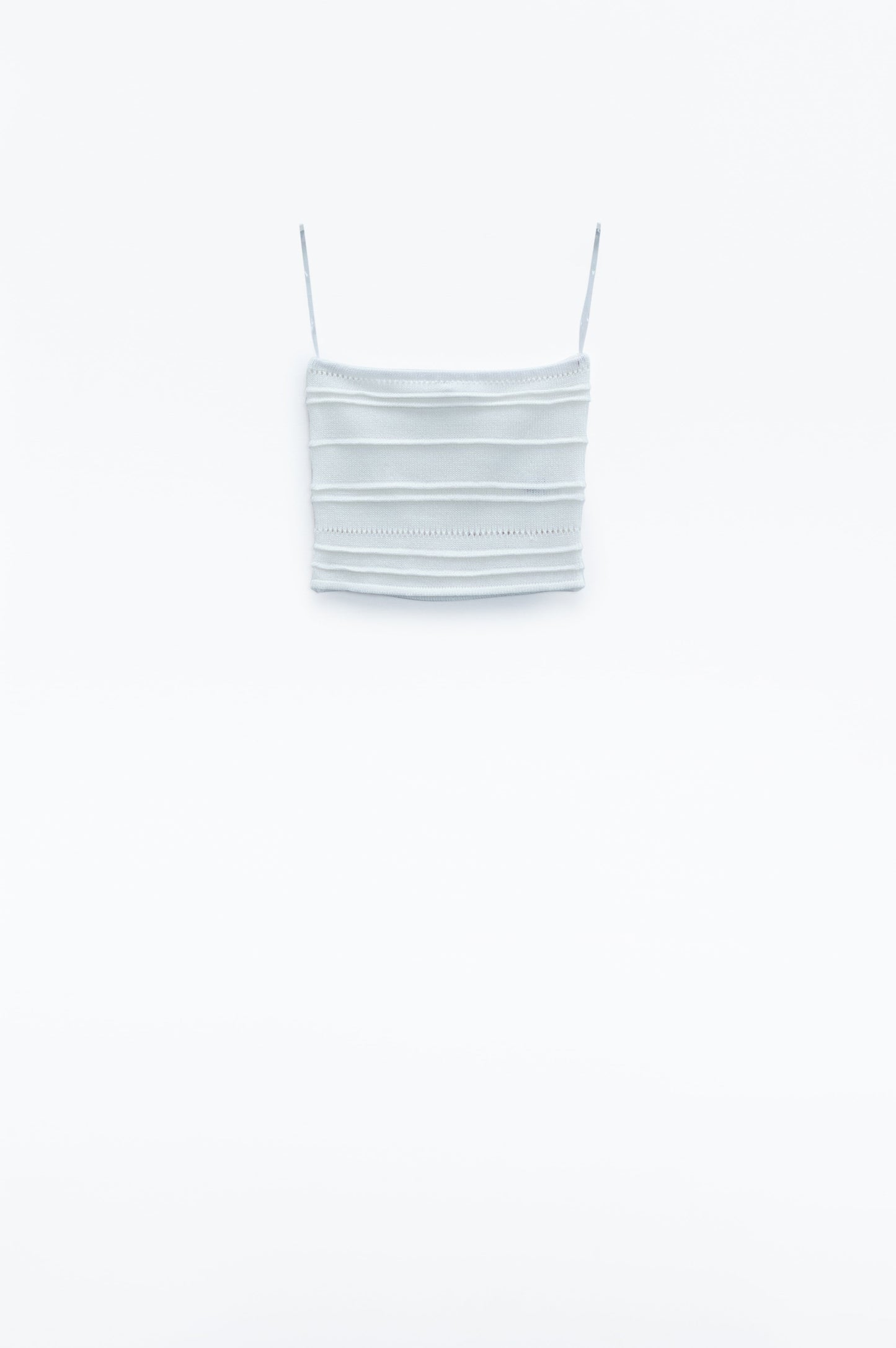 Bodycon Top De Punto Sin Tirantes En Blanco Q2