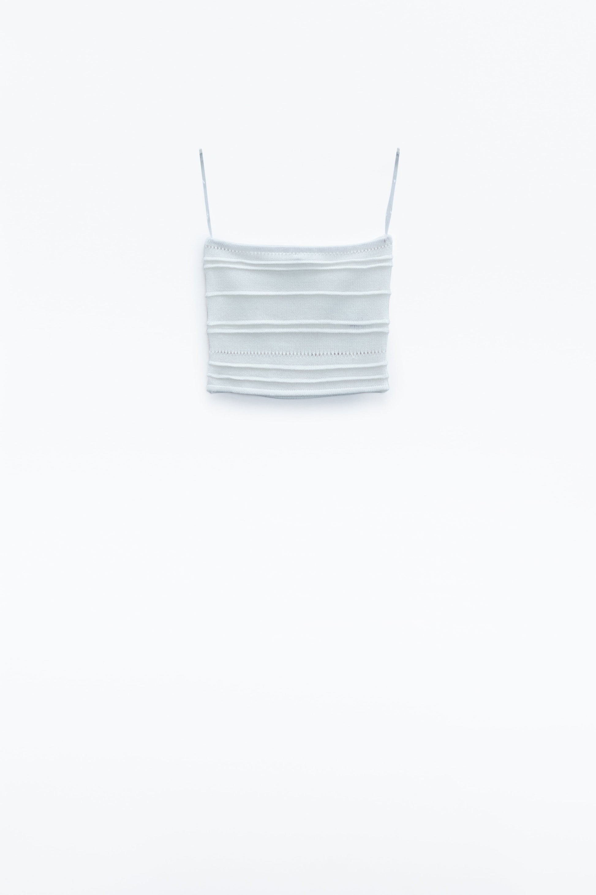 Bodycon Top De Punto Sin Tirantes En Blanco Q2